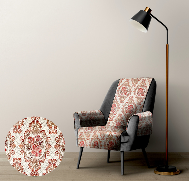 Ervi gobelínový přehoz na křeslo - Asetat 390 bordo