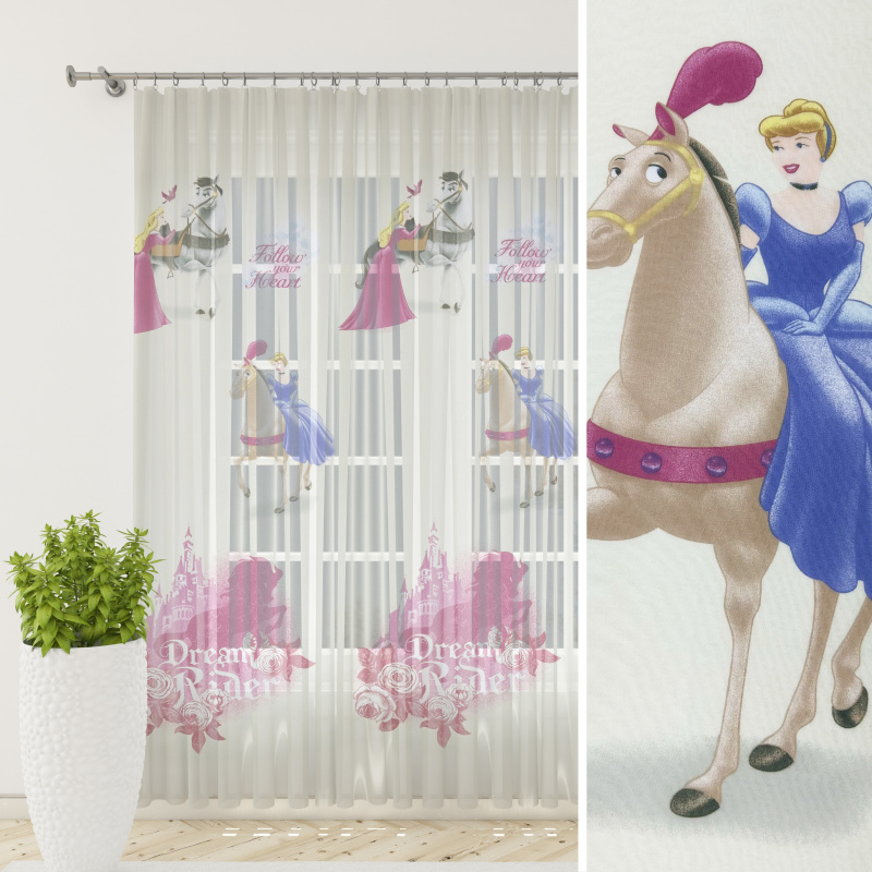Ervi dětská voálová záclona Princess 10153