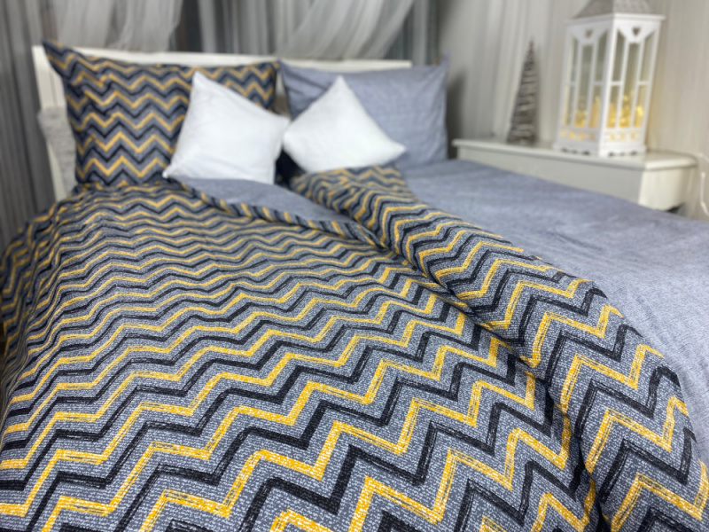 Ervi bavlněné povlečení oboustranné - cik-cak proužky