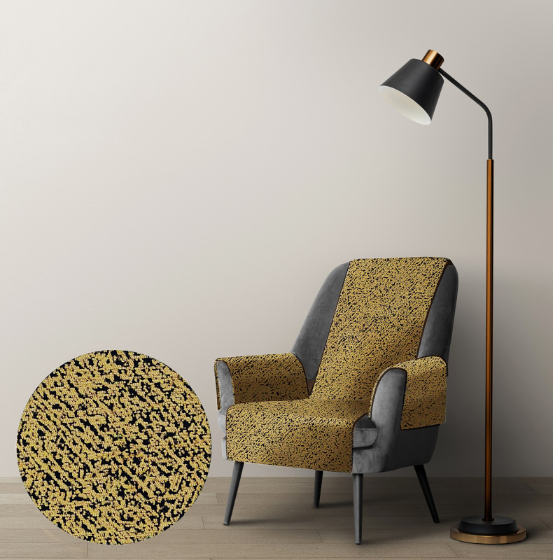 Ervi dekorační přehoz na křeslo  DMS V4 - hořčice