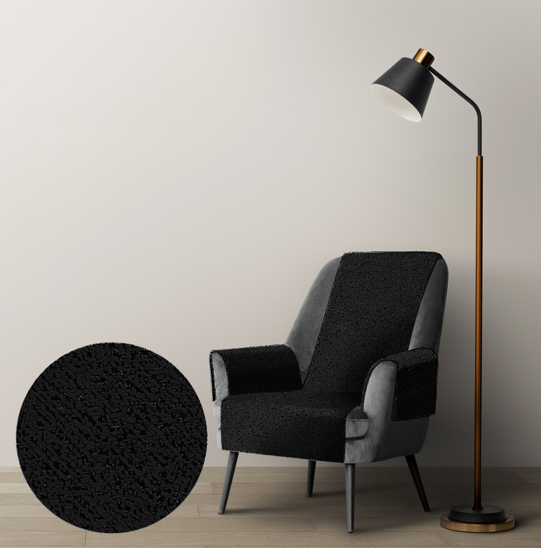 Ervi dekorační přehoz na křeslo  DMS V15 černý