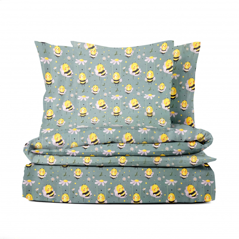 Ervi bavlněné povlečení - včely na zeleném
