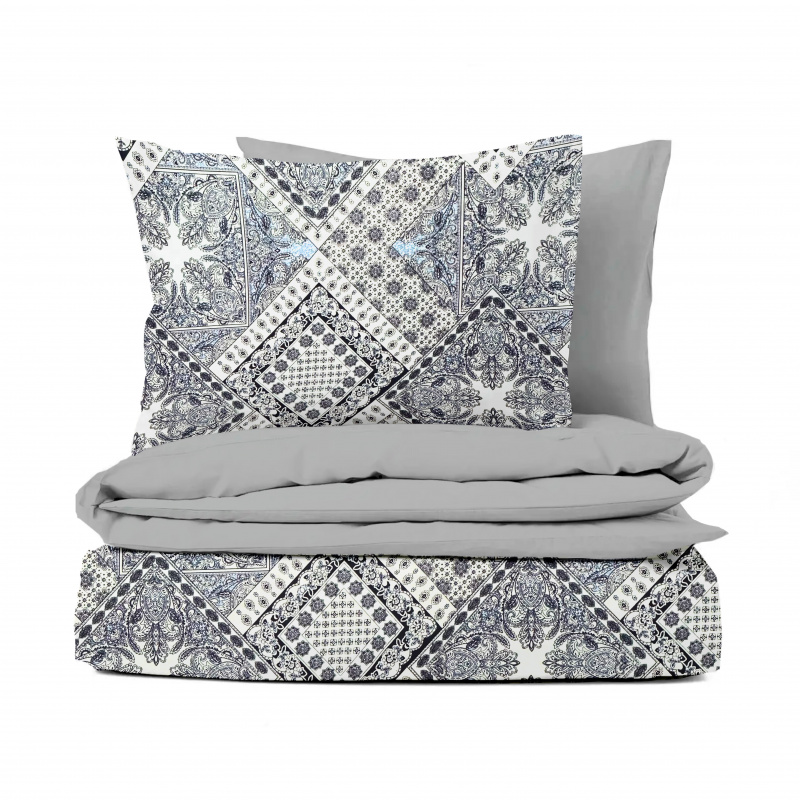 Ervi bavlněné povlečení oboustranné - Castellón/šedé