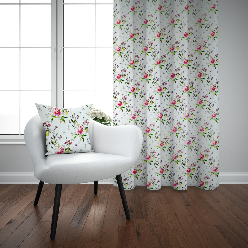 Ervi bavlněný závěs - Louka na bílém