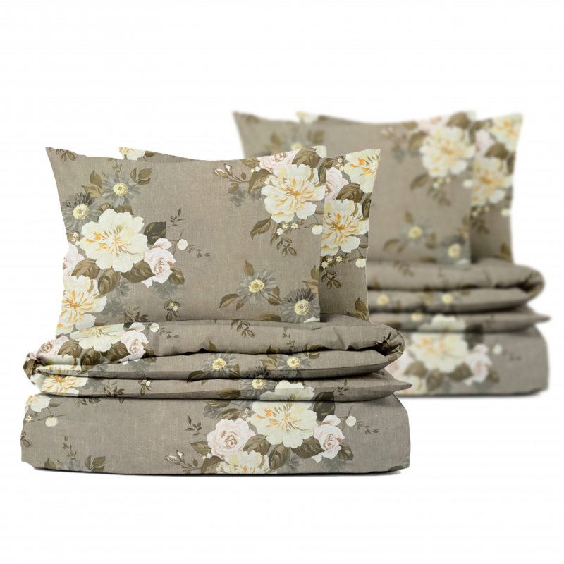 Ervi sada bavlněných povlečení 2 ks - růže a pivoňky