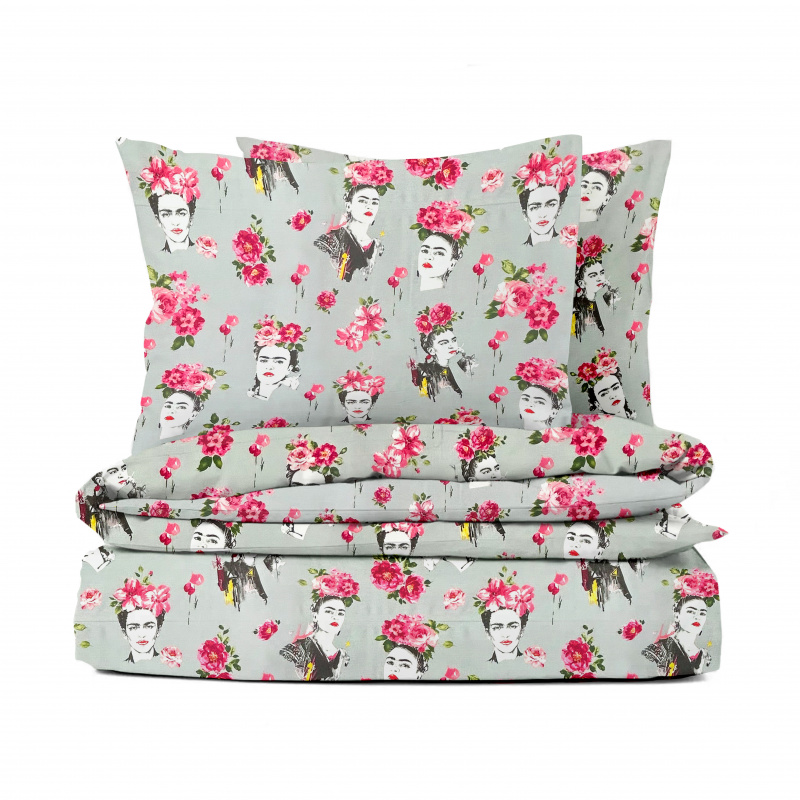 Ervi bavlněné povlečení - Florita na šedém