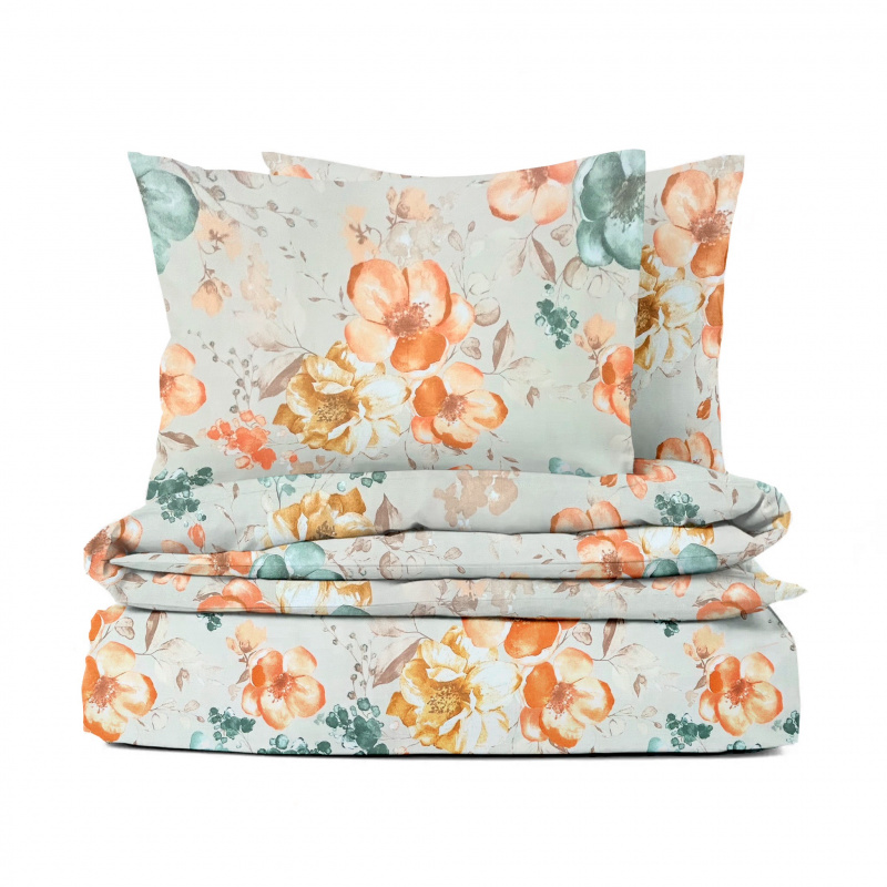 Ervi bavlněné povlečení - oranžové akvarelové květiny