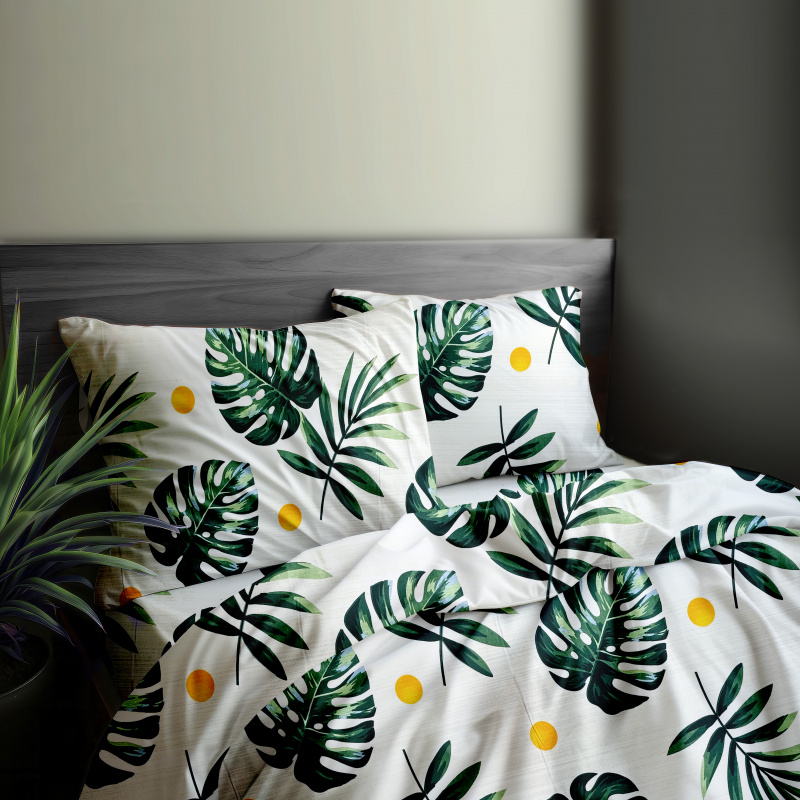 Ervi bavlněné povlečení - listy monstery