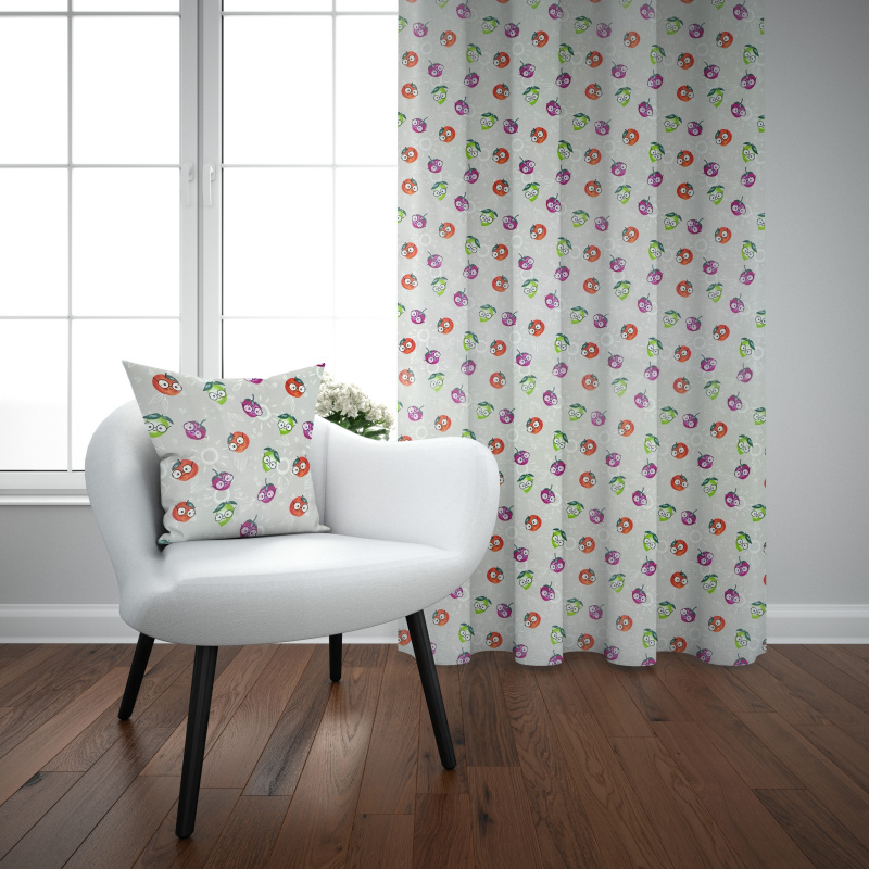 Ervi bavlněný závěs - zábavné ovoce