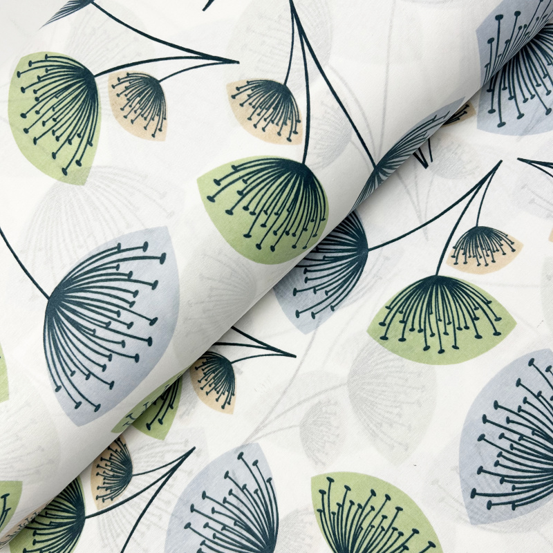 Ervi Bavlněná látka/plátno š.240cm - abstraktní květiny 4145, metráž