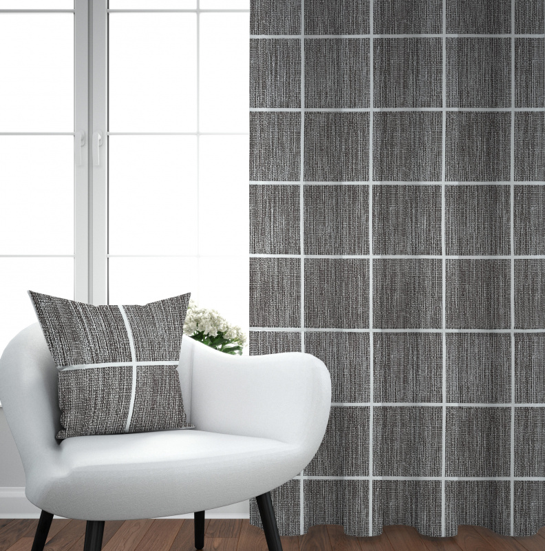 Ervi Bavlněný závěs - Arthur šedé