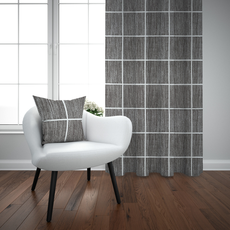 Ervi Bavlněný závěs - Arthur šedé