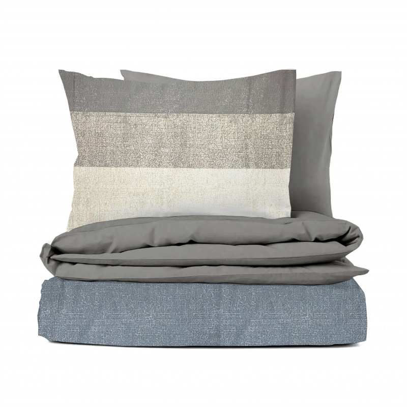 Ervi bavlněné povlečení oboustranné - Oliver/šedé