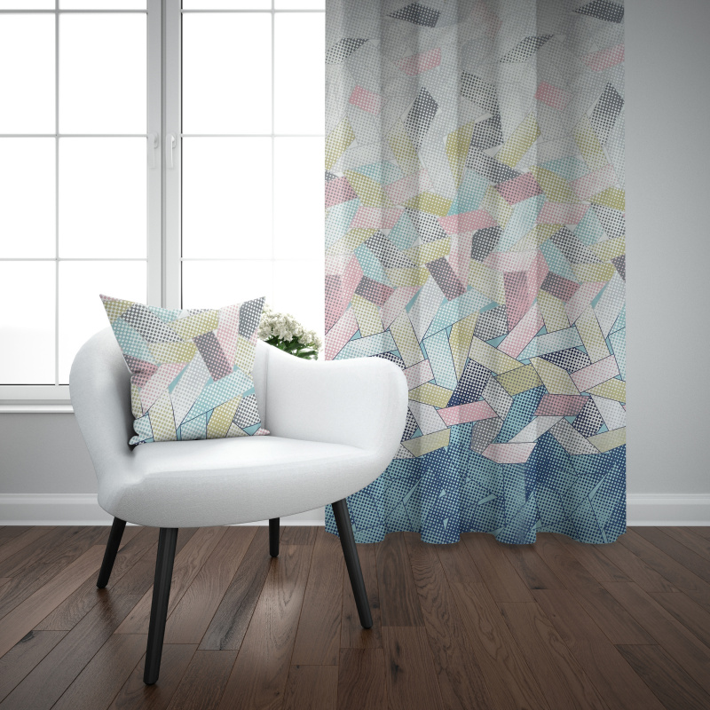 Ervi Bavlněný závěs - geometrická abstrakce