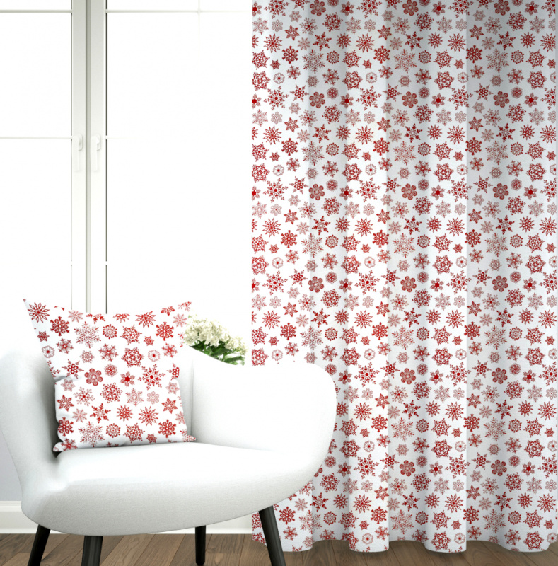 Ervi bavlněný závěs   - Sněhové vločky