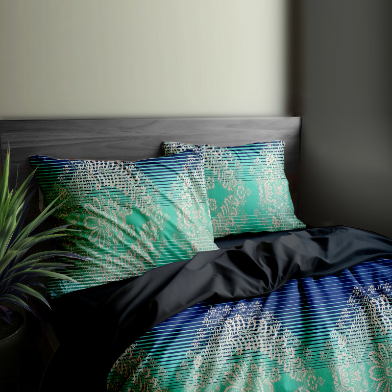 Ervi Bavlněné povlečení oboustranné - Dominikána/černé