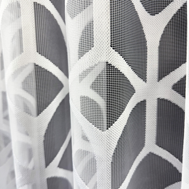 Ervi ﻿žakárová záclona bílá 4492, metráž