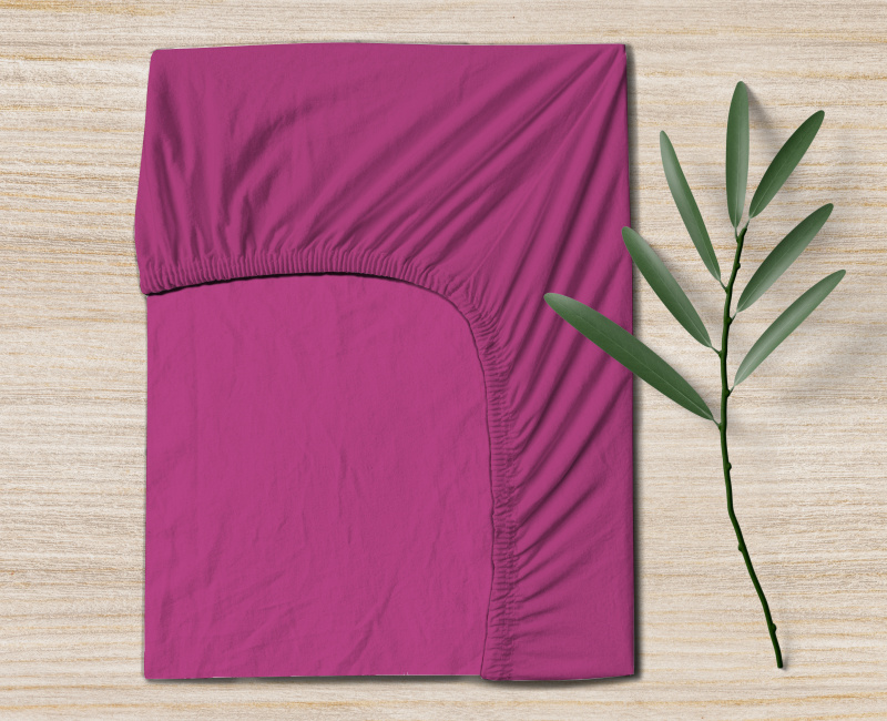 Ervi bavlněné napínací prostěradlo - fuchsia