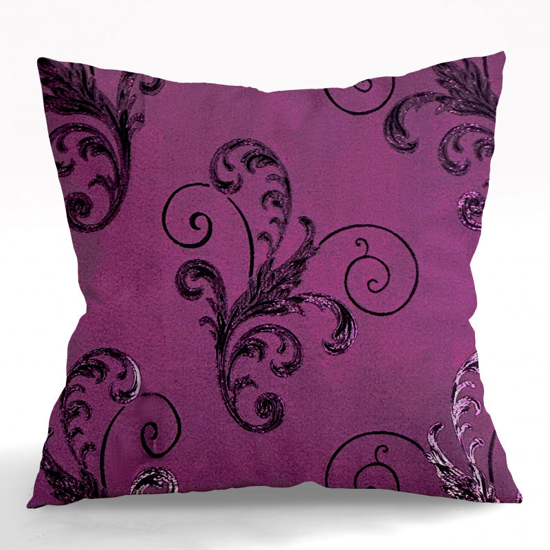 Povlak na polštář dekorační Brokat fialový