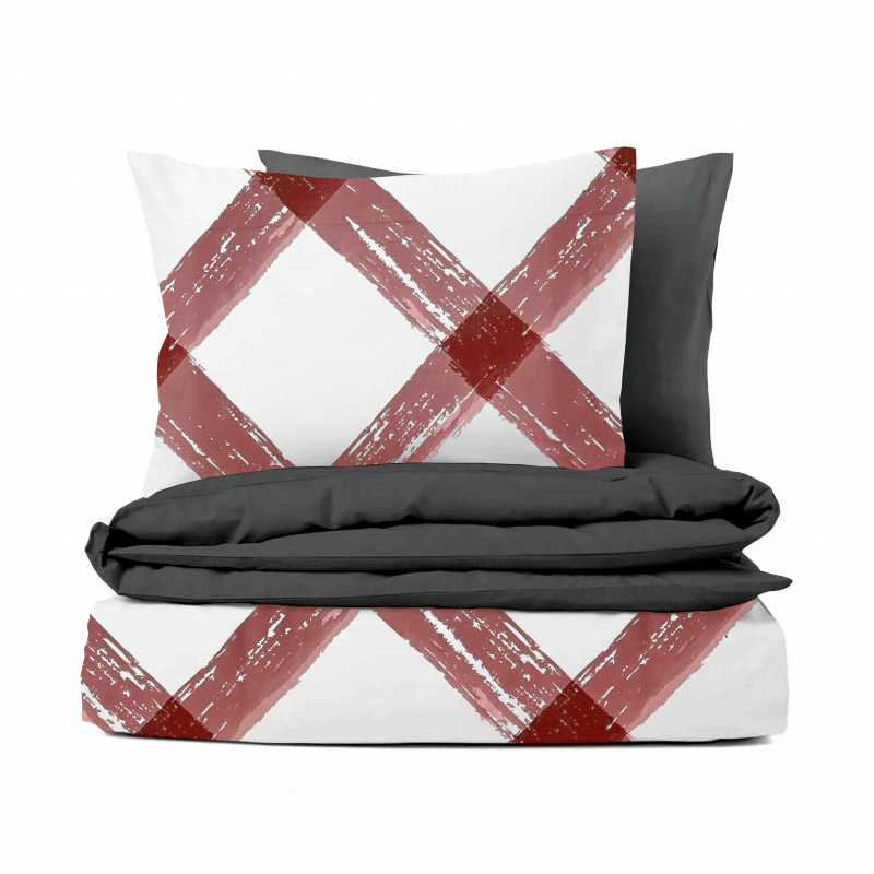 Ervi bavlněné povlečení oboustranné - Leonardo-2/tmavě šedé