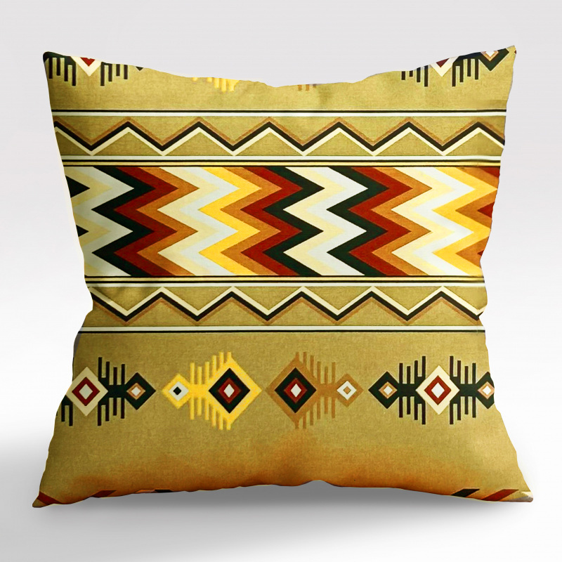 #Ervi povlak na polštář bavlněný - etno žluté hořčice 50 x 60 cm