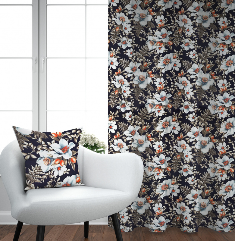 Ervi Bavlněný závěs - Květinový večer