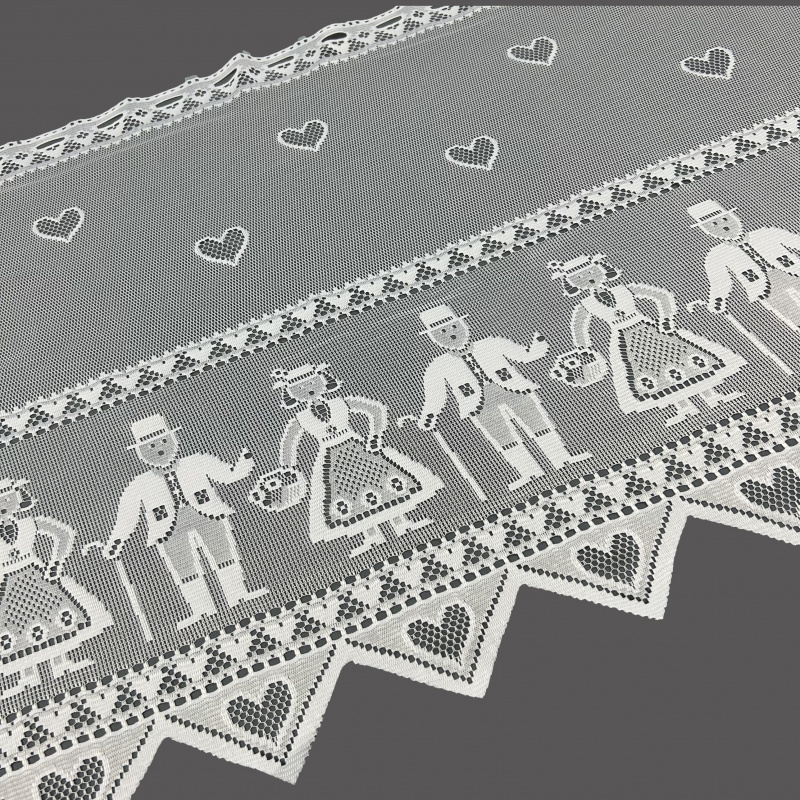 Vitrážová žakárová záclona 1540-7, výška 40,60 cm, metráž