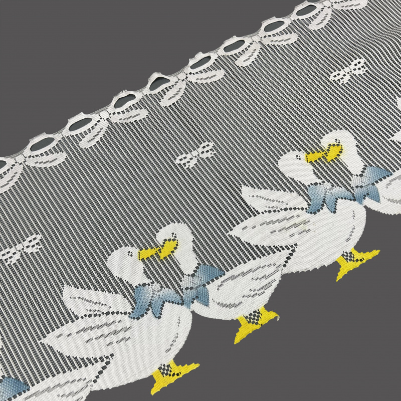 Vitrážová žakárová záclona fan-4, výška 40 cm metráž