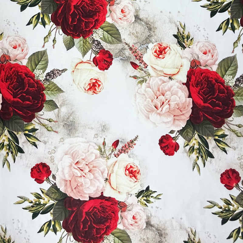 Ervi Bavlněná Satenová látka/plátno š.240cm Zahrada snů - 11881-3, metráž