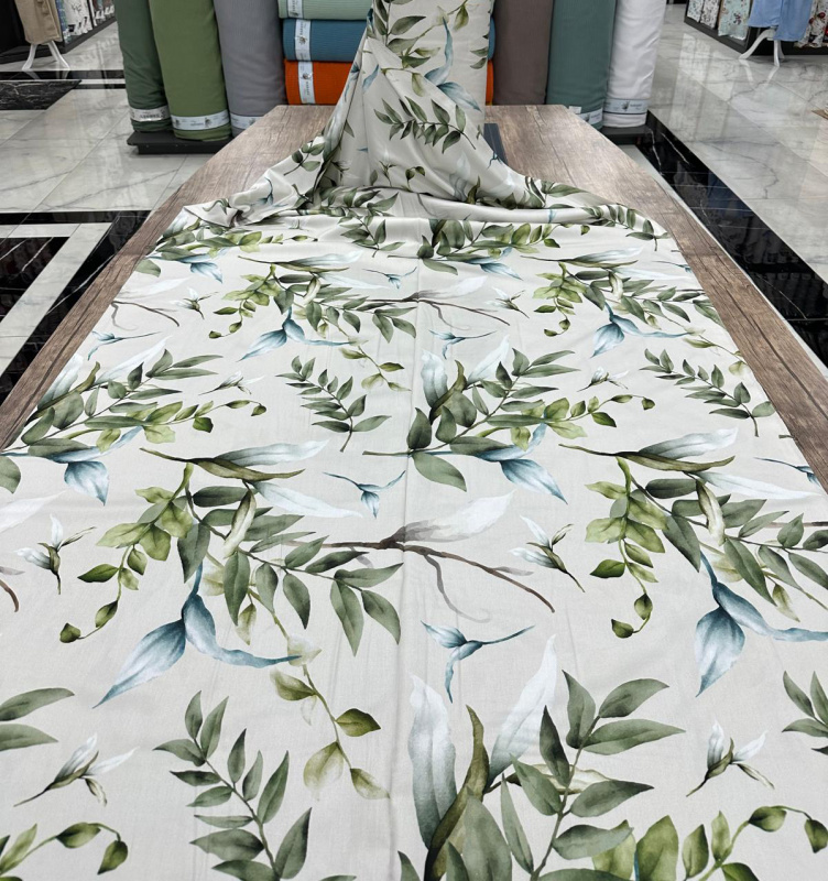 Ervi Bavlněná Satenová látka/plátno š.240cm Přírodní dotek - 83, metráž