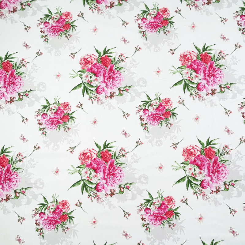 Ervi Bavlněná látka/plátno š.240cm - Pivoňkový rozkvět - 29666-13, metráž
