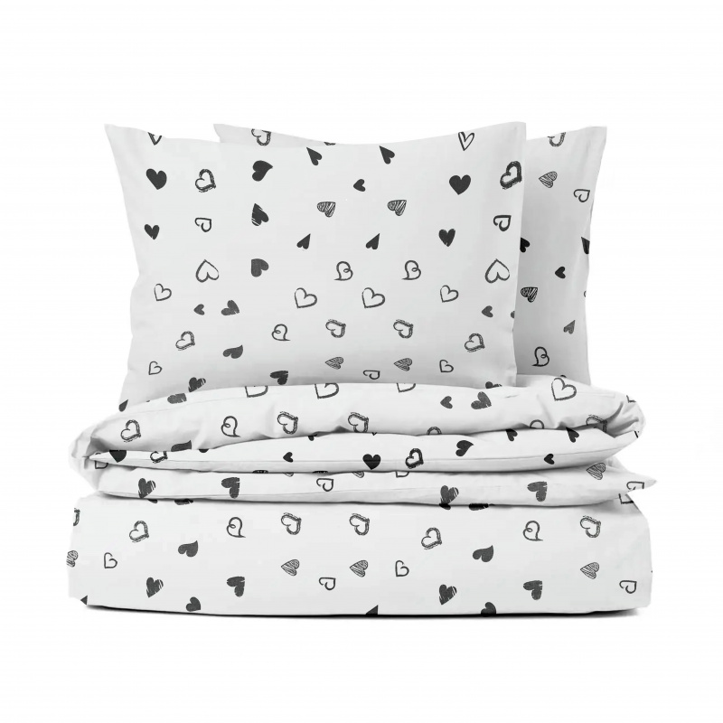 Ervi bavlněné povlečení - Srdíčkový šarm na bílém