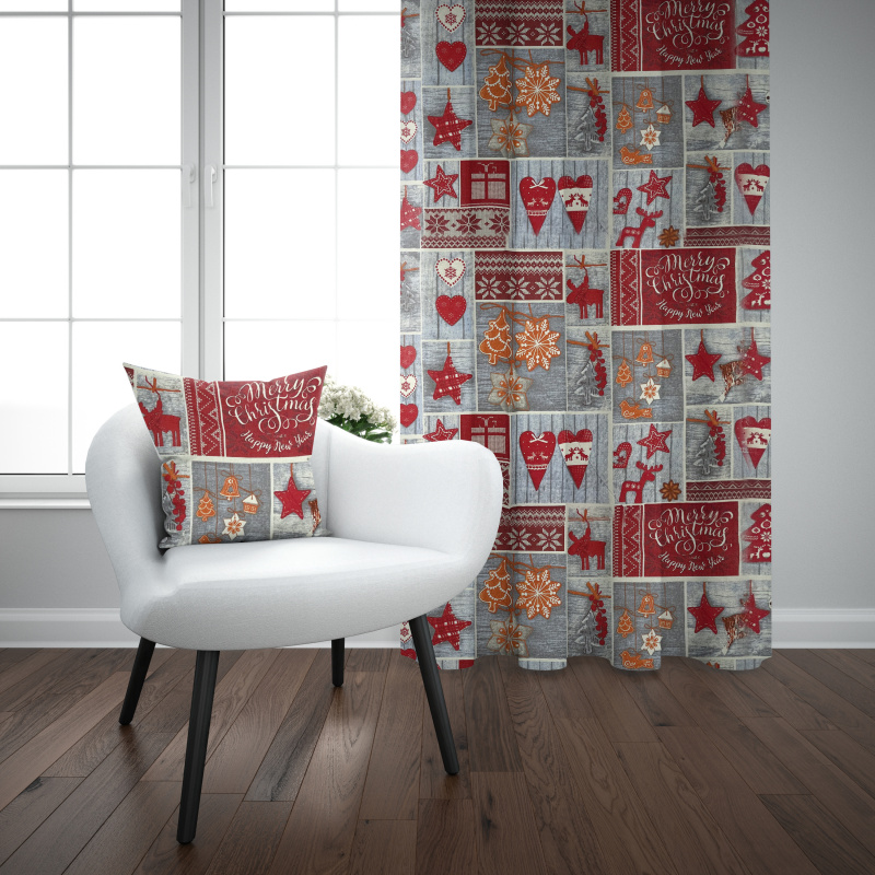 Ervi dekorační závěs - Sváteční kouzlo červené