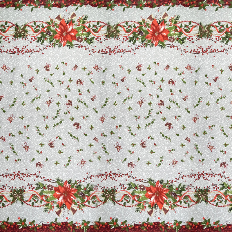 Ervi bavlněný ubrus na stůl oválný - Vánoční hvězda