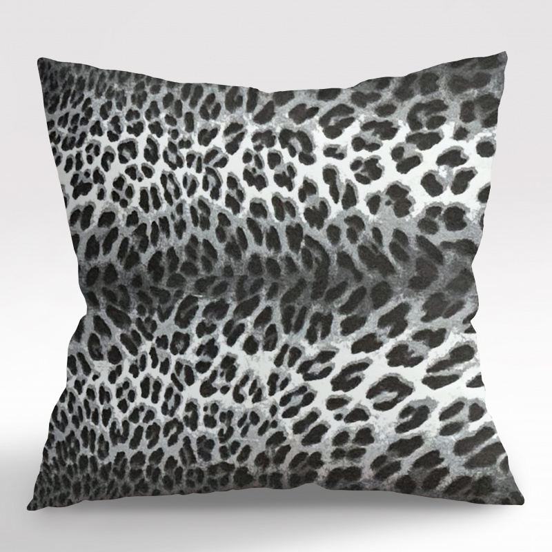 #Ervi povlak na polštář bavlněný - Leopard šedý 50 x 70 cm