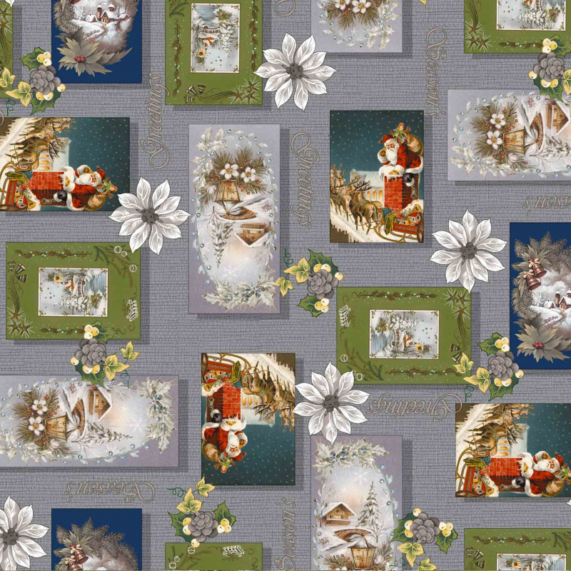 Ubrus PVC FL-1388-03 - vánoční, Role 140cm x 20m