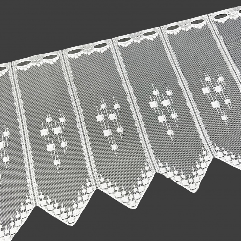 Vitrážová žakárová záclona 6495 - výška 40 cm , metráž