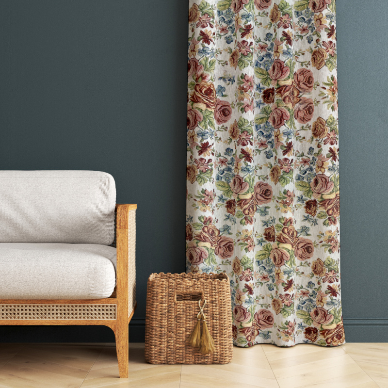 Ervi gobelínový závěs - Gold plus růže hořčice - kopie