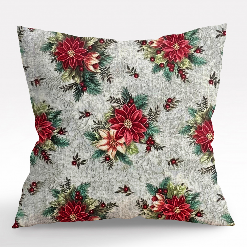 Ervi povlak na polštář Gobelínový - Kouzlo vánočních květin