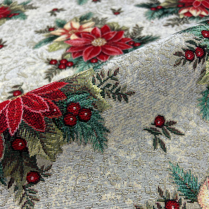 Dekorační/potahová Gobelínová látka šířka - 280cm - Kouzlo vánočních květin