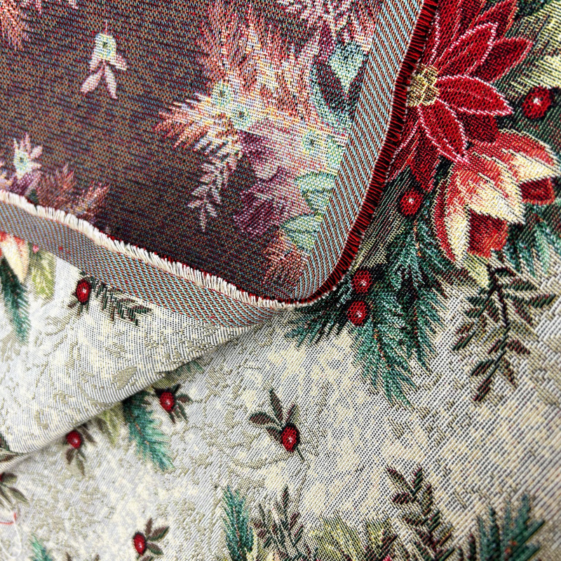 Ervi Gobelínový ubrus na stůl obdélníkový - Kouzlo vánočních květin