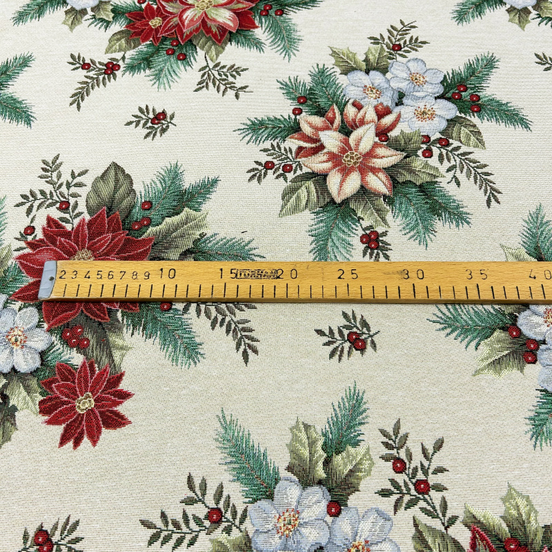 Ervi gobelínový ubrus na stůl čtvercový - Kouzlo vánočních květin - kopie