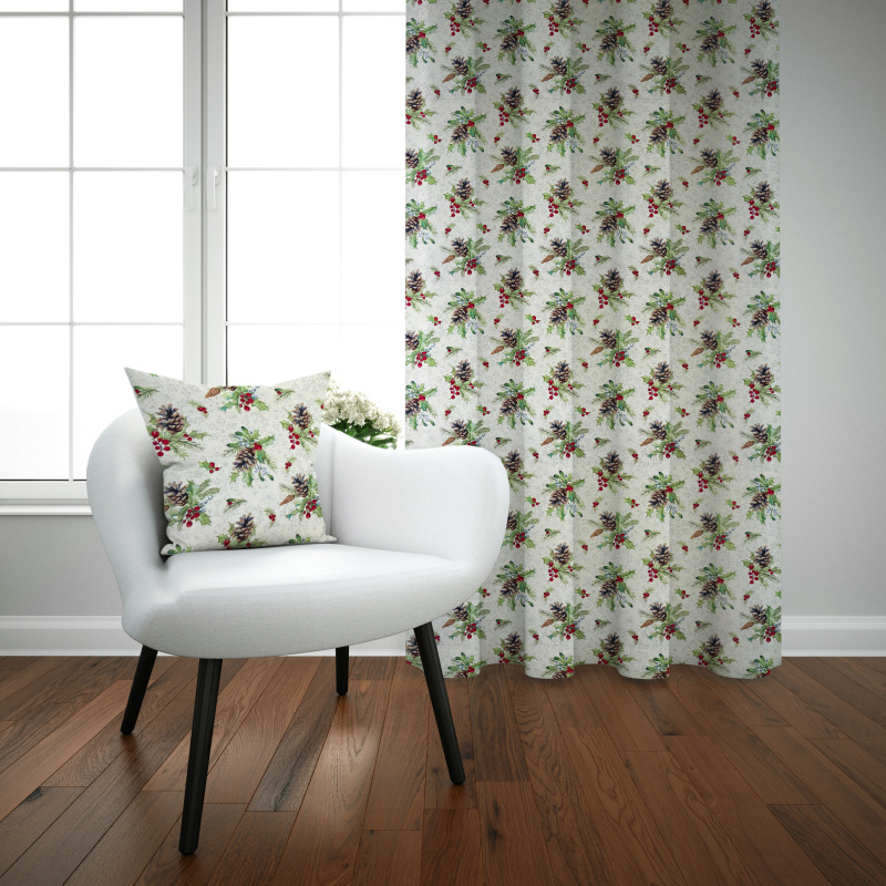 Ervi Gobelínový zatemňovací termo závěs - Lesní Vánoční Kouzlo