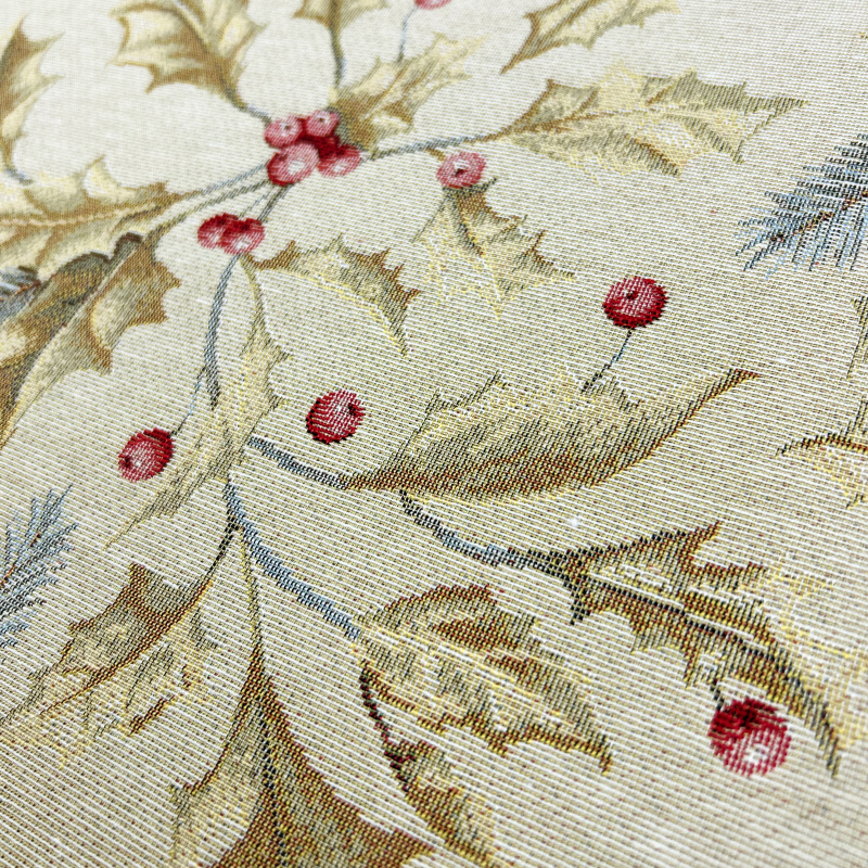 Ervi Gobelínový ubrus na stůl kulatý - Cesmínový sen 2