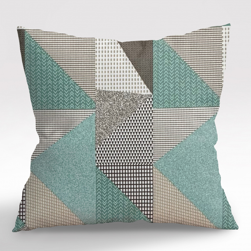 Ervi povlak na polštář FLANELOVÝ - Abstrakce tyrkysová