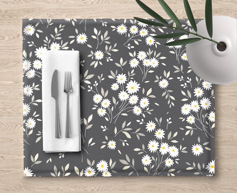 Ervi Bavlněné prostírání na stůl - kytice sedmikrásek