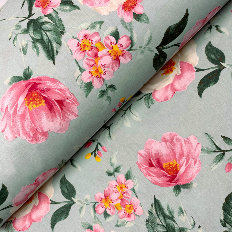 Ervi Bavlněná látka/plátno š.240cm - Magnolia a lilia - 30269-2, metráž