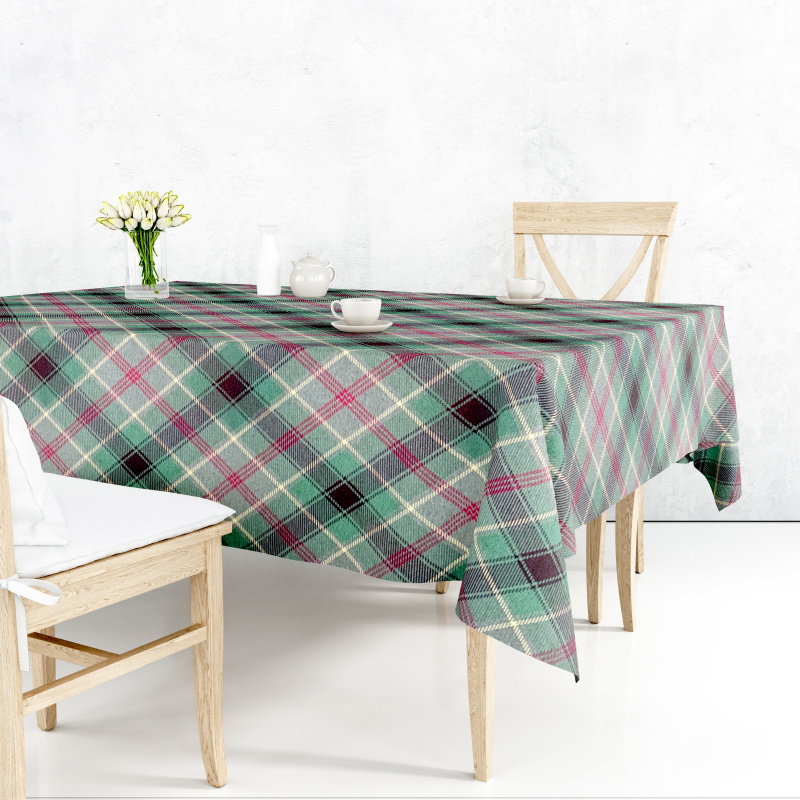 Ervi Gobelínový ubrus na stůl obdélníkový - Tradiční zelený tartan