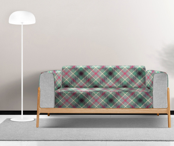 Ervi gobelínový  přehoz na sedačku/postel - Tradiční zelený tartan