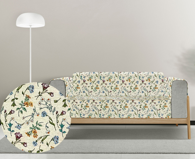 Ervi Gobelínový  přehoz na sedačku/postel - Divoké kvítí